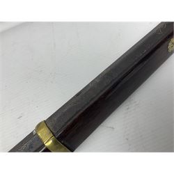 Japanese matchlock musket approximately .45 cal., Edo period (1603-1868), the 66cm(26