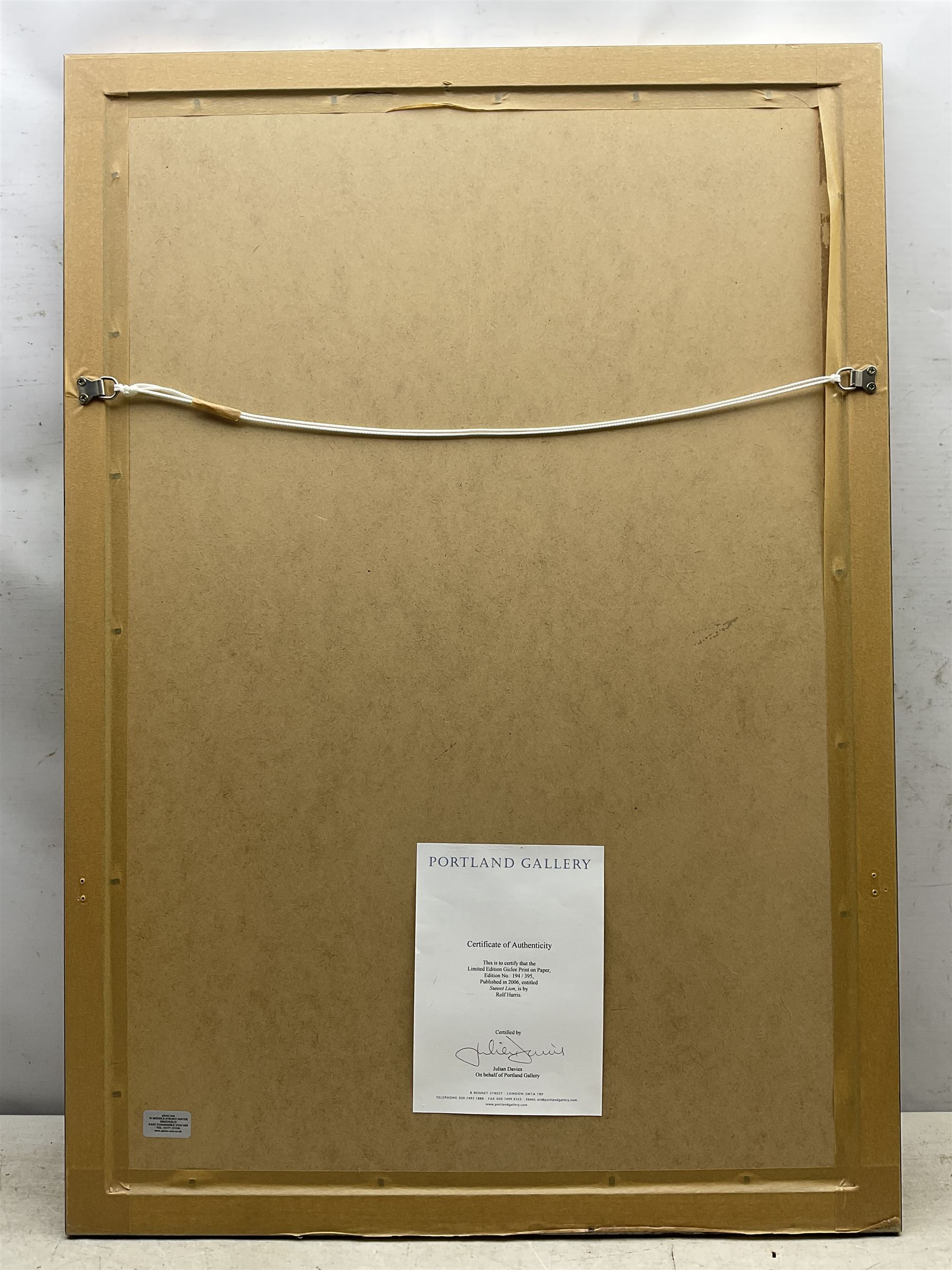 Rolf Harris (Australian 1930-): 'The Straw Hat' 'The Red Umbrella' and 'Sunset Lion', three limited edition  giclee prints signed and numbered 268/695, 175/195 and 194/345 in pencil, max 60cm x 36cm (3)