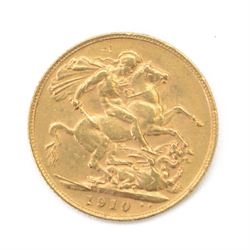 King Edward VII 1910 gold full sovereign coin
