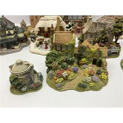 Ten Lilliput Lanes, to include Sleigh Bells, Short Back and Sides, Crook Hall Gardens, Loch Ness Lodge, Le Petit, etc, nine with original boxes  (10)