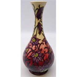  Moorcroft 'Pasque' pattern vase designed by Phillip Gibson, H31.5cm   