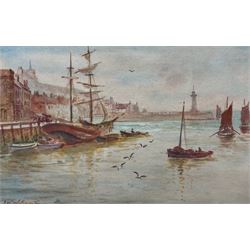 John Wynne Williams (British fl.1900-1920): Whitby, watercolour signed 15cm x 24cm