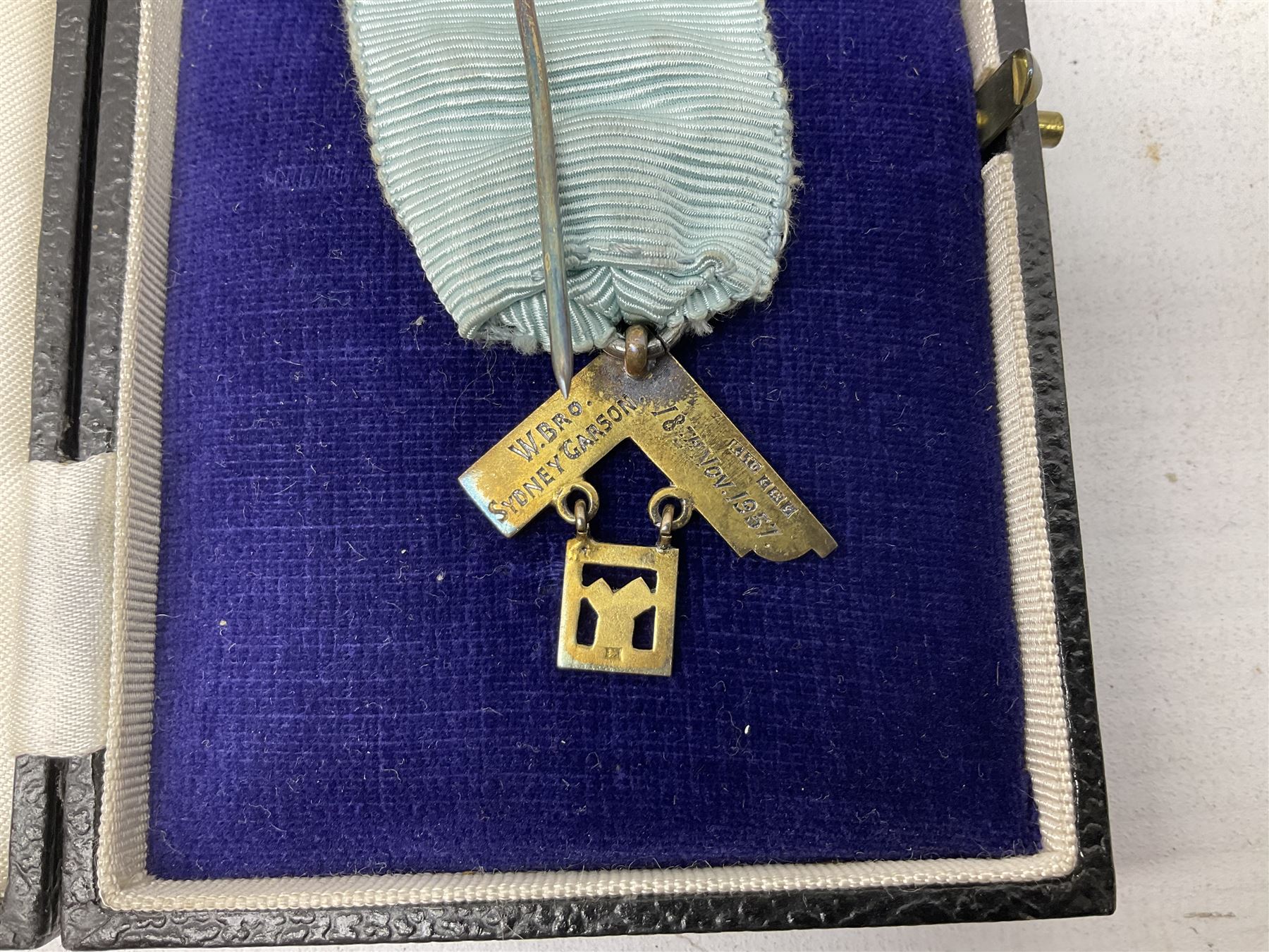 Group of predominantly Masonic Jewels of Office, to include silver, and silver gilt and enamel examples, mostly 1950's and 1960's in date, etc. 
