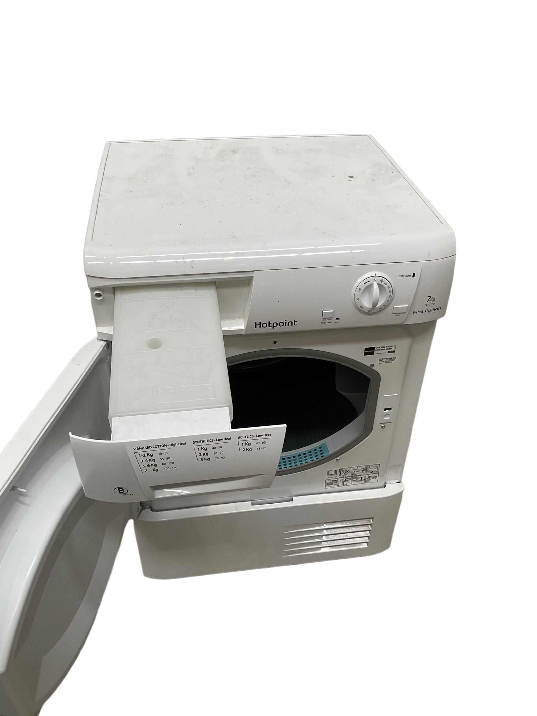 Hotpoint 7kg First edition condenser dryer - THIS LOT IS TO BE COLLECTED BY APPOINTMENT FROM DUGGLEBY STORAGE, GREAT HILL, EASTFIELD, SCARBOROUGH, YO11 3TX
