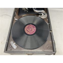 His Master's Voice gramophone turntable in case