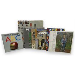 Collection of Peter Blake (British 1932-) books and exhibition catalogues, 1969 onward, to include 'Peter Blake - About Collage' 'Peter Blake - A Retrospective' 'Design' and 'ABC' etc. (7)