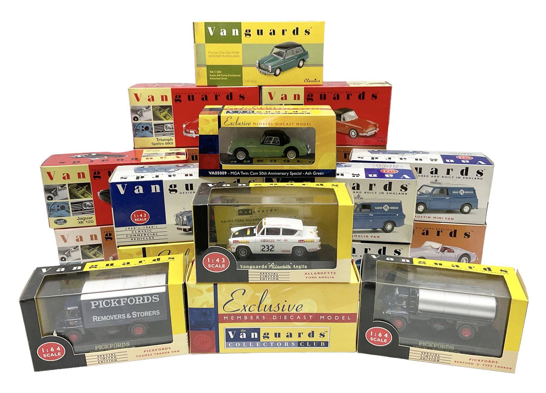 Twenty Lledo Vanguards die-cast models, mostly 1:43 scale including four 1950's - 1960's Classic Commercial Vehicles, seven Limited Editon, three Special Limited Editon, three Exclusive Members Diecast Models and three others (20)