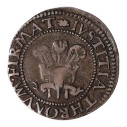 Charles I silver two pence or half groat, Aberystwyth mint