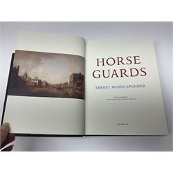 Seven military reference books - Histoire Mondiale Des Parachutistes; Yves Debay: French Foreign Legion  Paratroopers; Bragg & Turner: Parachute Wings; Barney White-Turner: Horse Guards; and three works on uniforms/standards (7)