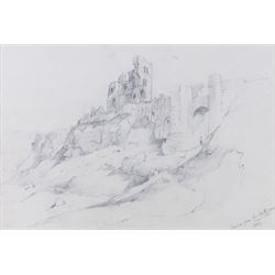 John Wilson Carmichael (British 1800-1868): 'Scarborough from the North West' and 'Scarborough Castle looking towards the North', pair of pencil sketches signed titled and dated 1835?, 24cm x 34cm (2)