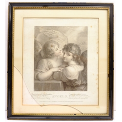 After Thomas Gainsborough (British 1727-1788): Portrait of Mrs Watson, engraving, together with four further 19th century portrait engravings, a Pears print and a further print, max 56cm x 48cm (7)