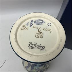 Moorcroft Collectors Club vase, of inverted baluster form, decorated in the Meconopsis pattern by Rachel Bishop, circa 2004, limited edition no. 14/150, H27.5cm, with original box