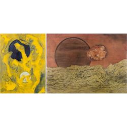 Kenneth Cozens (British 1920-2000): 'Planet and Fragment' and 'Interstellar Collision', on...