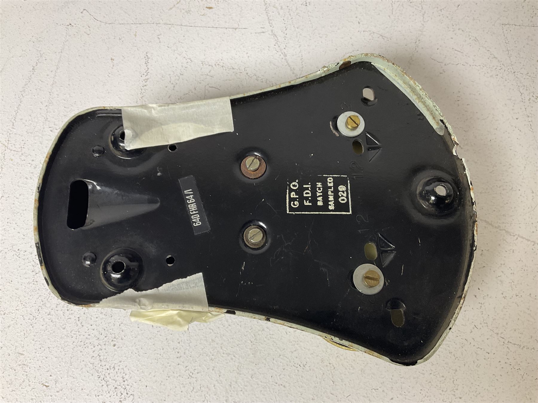 Two GPO wall mounted bell boxes, the first example marked no.1, and no.1A, together with three other wall mounted bell boxes 