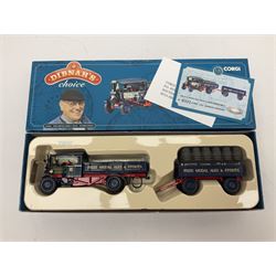 Eight Corgi die-cast models - four limited edition Vintage Glory of Steam Nos.80002, 80005, 80201 & 80205; all boxed with certificates; Classics Showman's Range No.27602; Dibnah's Choice No.CC20202; Road Transport heritage No.CC13306; and Premium limited edition Brewery No.11801; all boxed (8)