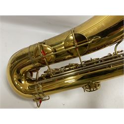 French Henri Selmer 1935 Radio Improved Tenor B flat Saxophone No 20344, with a velvet lined hard case
One of only 550 produced in that year