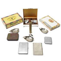 Collection of lighters including Ronson examples, five King Edward cigars, five Short Chur...
