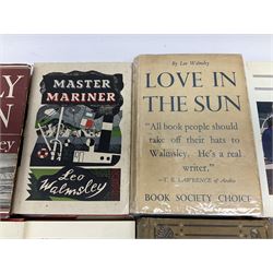 Leo Walmsley: a collection of Novels mostly 1st ed. including Phantom Lobster, signed by the author, Love in the Sun, The Happy Ending, Angler's Moon, Sally Lunn, The Silver Blimp, Love in the Sun, Paradise Creek, Fishermen at War, Golden Waterwheel, Sound of the Sea, etc (16)