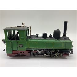 LGB (Lehmann Gross Bahn) G scale, gauge 1 0-6-2 tank locomotive in green and black livery, numbered 298.14 to cab, unboxed