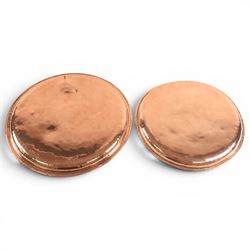 Copper coal bucket, together with two foot warmers, two trays and copper bed pan 