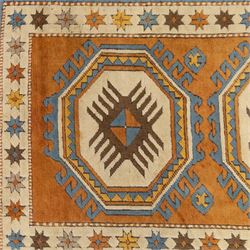 Four Persian rugs, Turkish Anatolian rug, 194x131cm, Turkish Anatolian prayer rug  136x78cm, Persian Gabbeh prayer rug 88x67cm, Caucasian Kazak rug 152x100cm (4)
