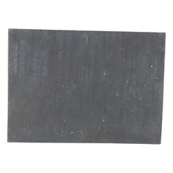 Two French Indochinese period paintings on wood, depicting riverscapes, together with French Indochinese poster, circa 1947-58, paintings H30cm, L40cm