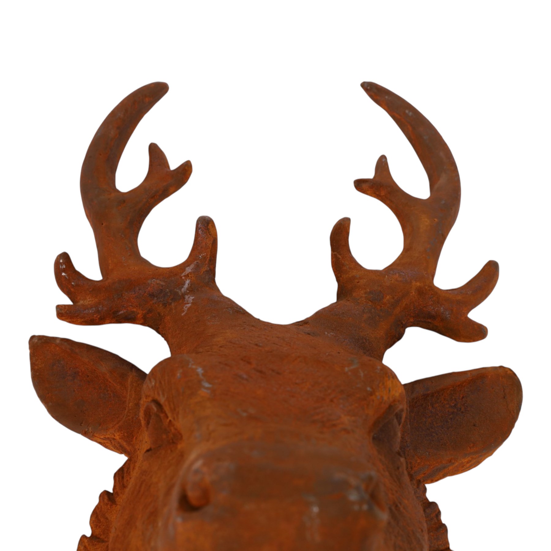 Wall mounted cast iron stag, H66cm