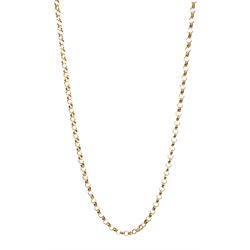 9ct gold belcher link necklace, Birmingham import mark 1987