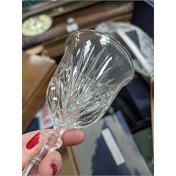 Juliana Treasure trinket, together with Stuart Crystal Redhouse Collection wine glasses, other glasses and flatware, in two boxes