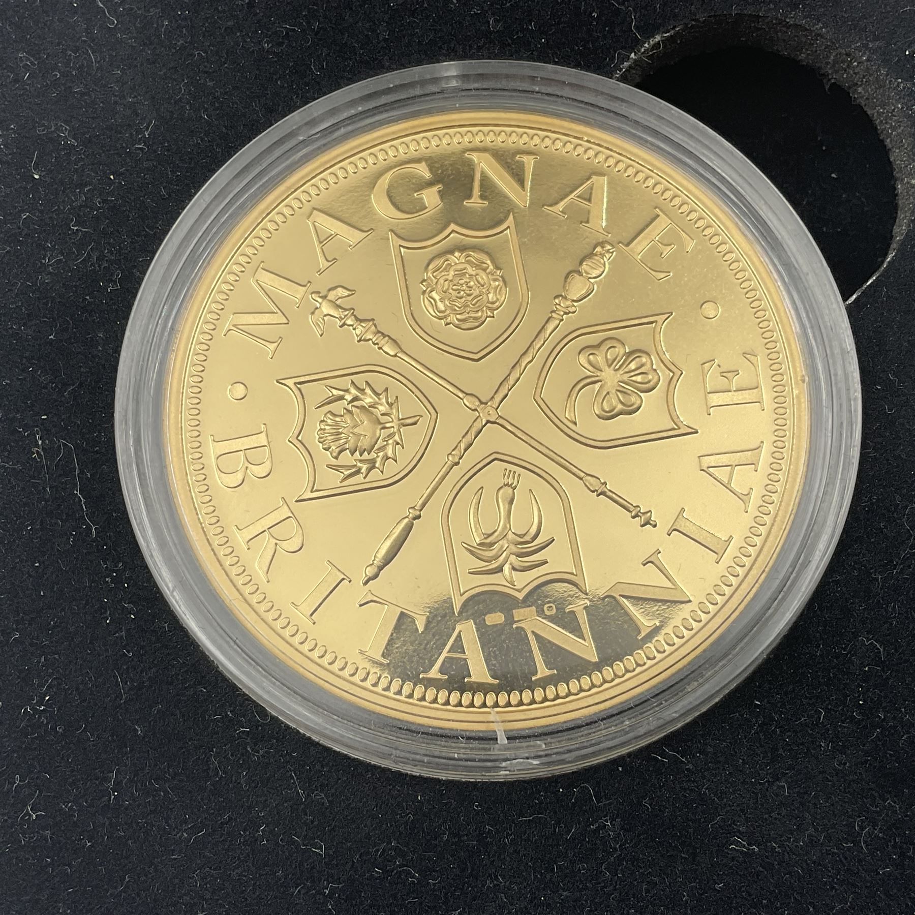 'HRH Prince George of Cambridge The Royal Baby' gold commemorative medallion, weighing 34 grams of 22 carat gold, cased with certificate