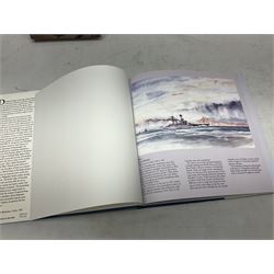 Thirty books of maritime and naval interest including David Hobbs: The British Pacific Fleet; Ian Marshall: Armoured Ships; M.J. Whitley: Cruisers of WW2, German Cruisers of WW2 and German Coastal Forces of WW2; books on warships, U-Boats, combat ships etc