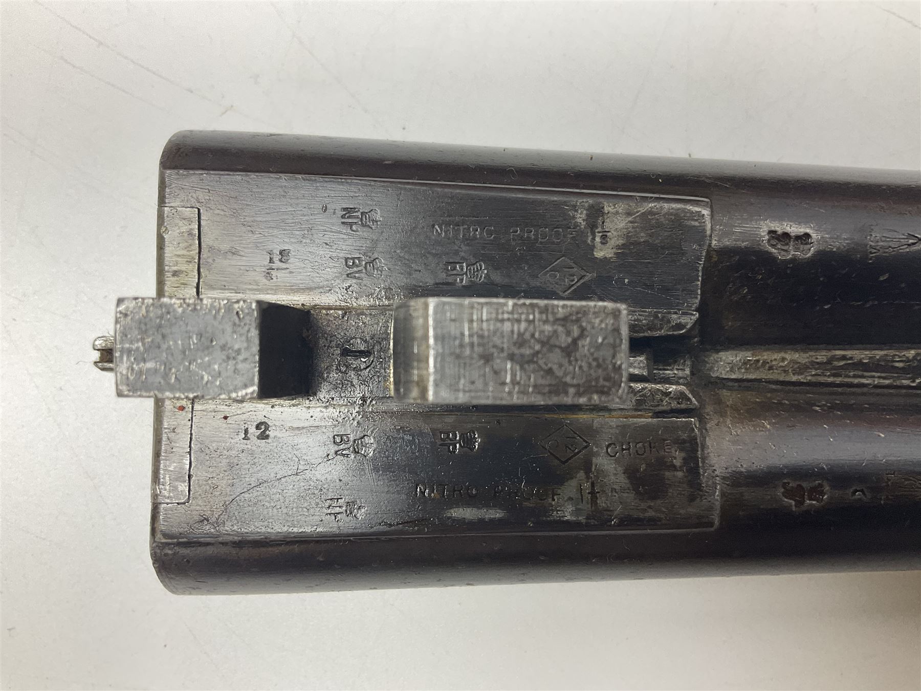 SHOTGUN CERTIFICATE REQUIRED - Late 19th century R. Robinson of Hull 12-bore side-by-side double barrel hammer shotgun; with 76cm(30