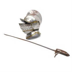 Victorian Royal Artillery officers sword with owners crest and initials, blade length 89cm...