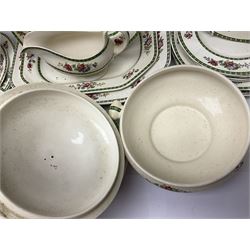 Copeland Spode, Spode's Glory pattern part dinner service, comprising two covered tureens, six dinner plates, six side plates, six dessert plates, sauce jug, three serving dishes of various sizes   