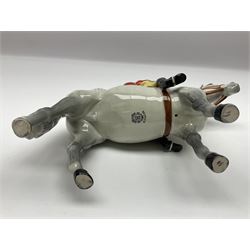 Beswick Huntsman on grey horse, no.1501, with printed mark beneath, H21cm