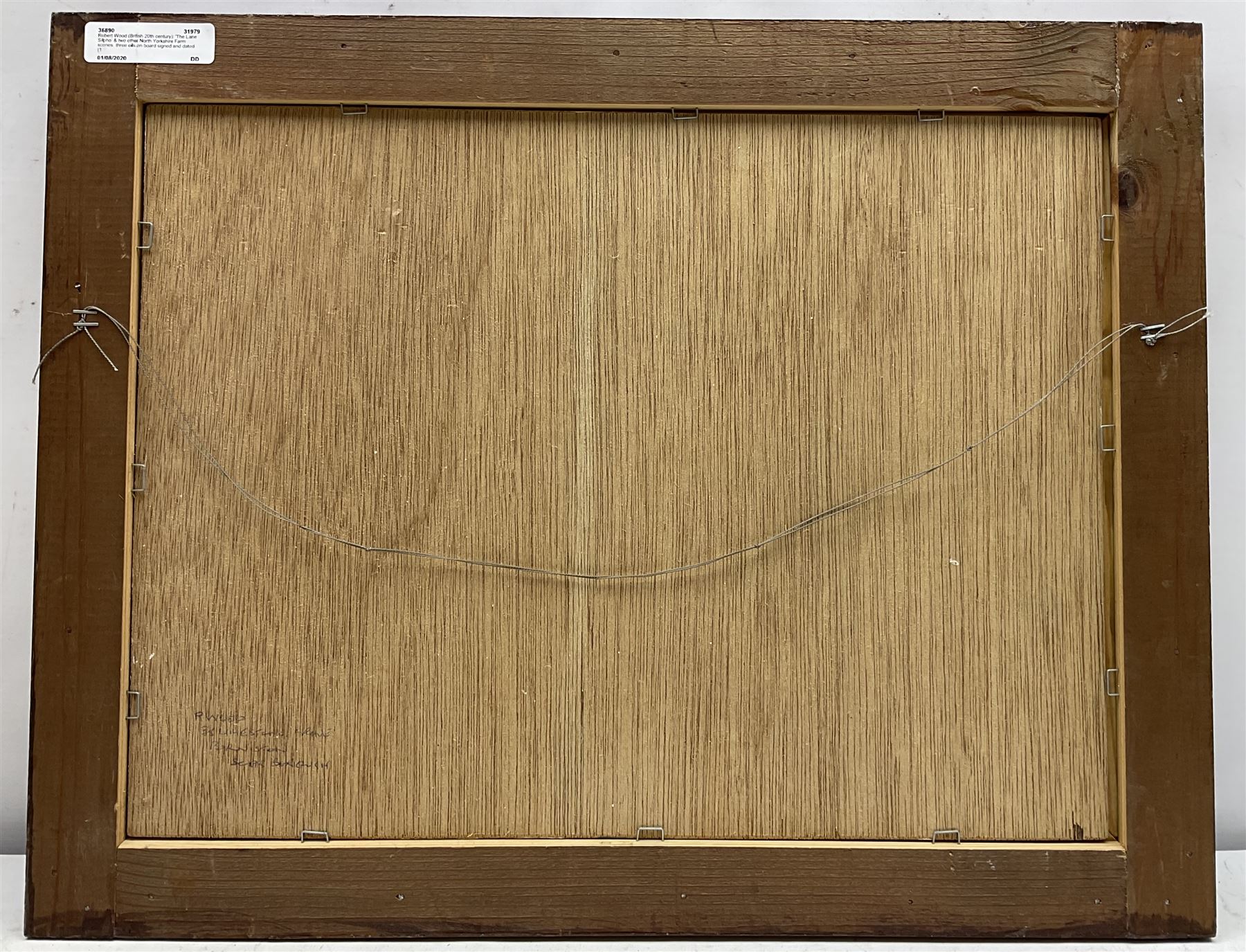 Robert Wood (British 20th century): 'The Lane Silpho' & two other North Yorkshire Farm scenes, three oils on canvas & board signed and dated (19)89/92/93, 28cm x x 44cm diminishing (3)