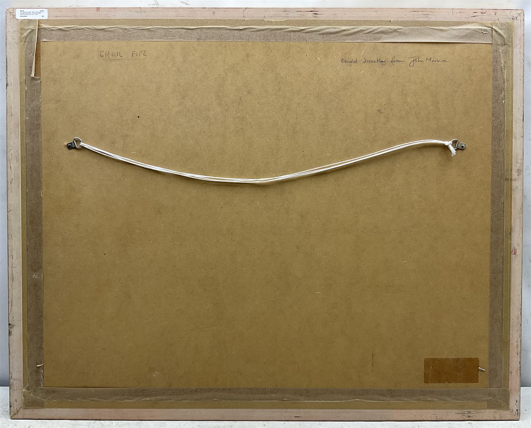 John Mackie (Scottish 1953-): Fishing Boat on the Edge of the Shore - 'Crail Fife', pastel signed and dated '90, titled verso 50cm x 68cm