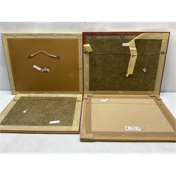 After Sir William Russell Flint (Scottish 1880-1969): 'Unexplored City' 'An August Morning' 'The Wishing Well' and 'Water Arches', set four colour prints max 27cm x 39cm (4)