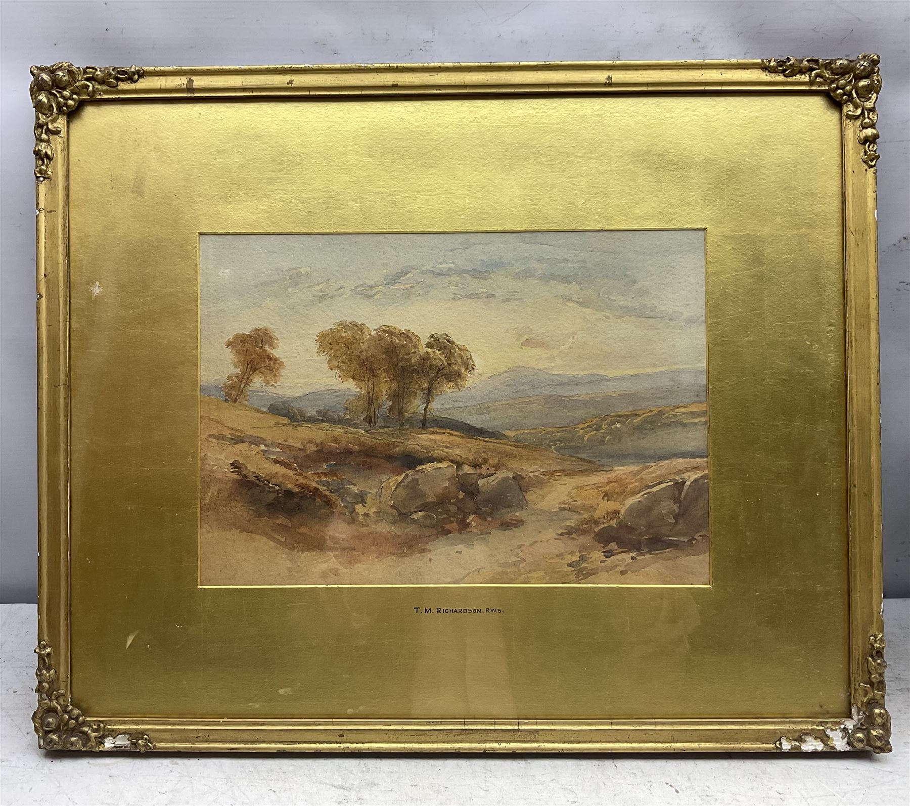 Attrib. Thomas Miles Richardson II (British 1813-1890): Path Over the Grasslands, watercolour unsigned 23cm x 33cm; English School (Mid 19th century): Picnic Beside the River, watercolour faintly signed with monogram 'WA', 21cm x 29cm (2)
