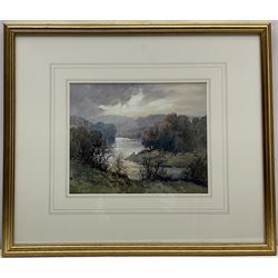 Robert Leslie Howey (British 1900-1981): 'Eskdale Cumbria', watercolour heightened in white signed 22cm x 27cm