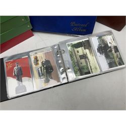 Mostly Chinese stamps including  covers and postcards, many being from the 80s and 90s, housed in ten folders