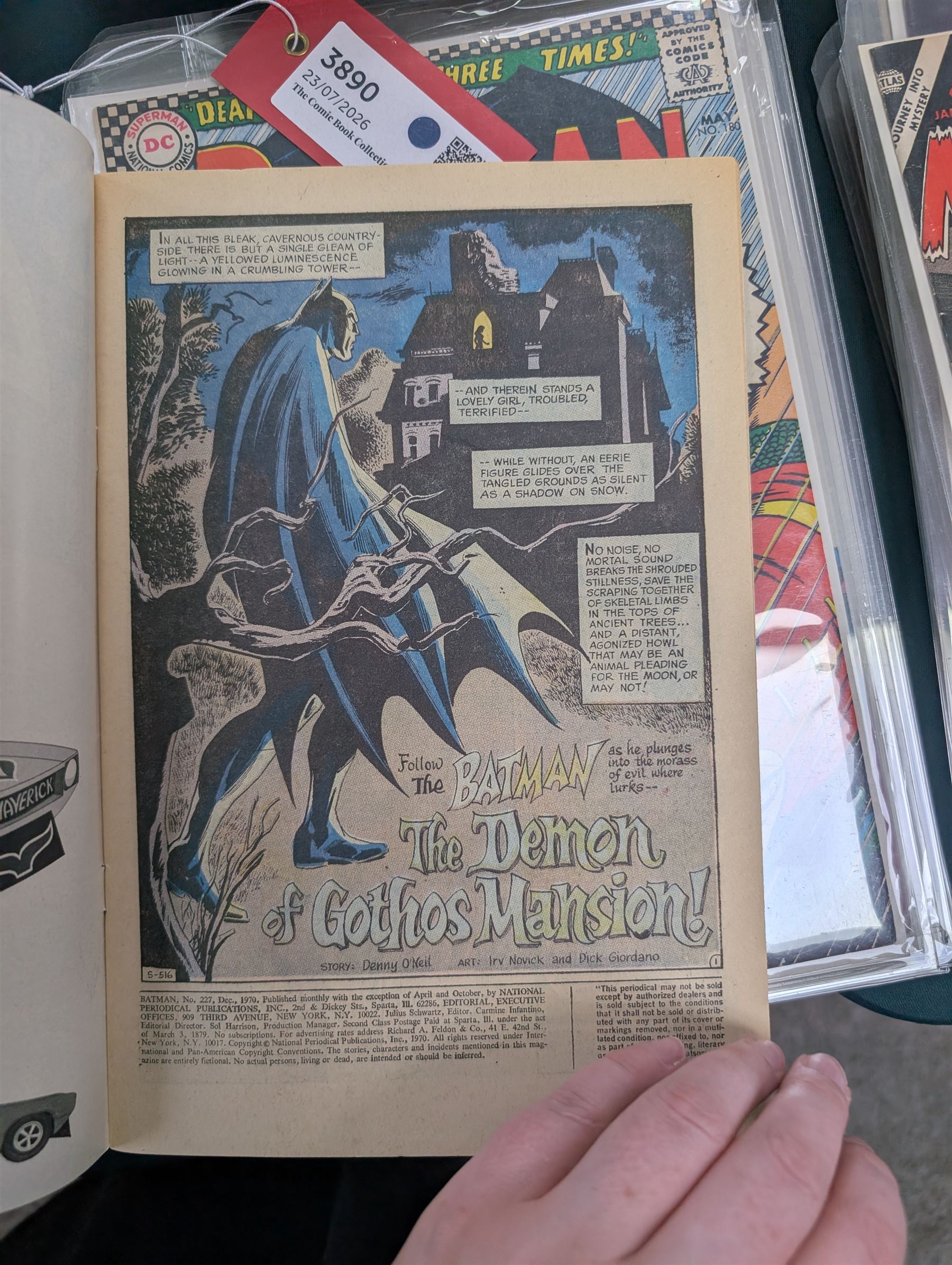 Fourteen DC Bronze Age 'Batman' comic books, spanning years 1970-1971, comprising issues #221, #222, #223, #224, #225, #226, #227, #228, #229, #230, #231, #233, #234 and #235