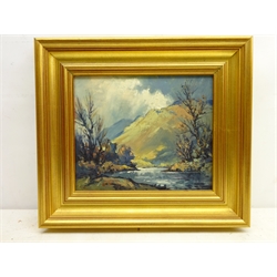  Robert Leslie Howey (British 1900-1981): 'Borrowdale', oil on board signed, titled verso 24cm x 29cm  DDS - Artist's resale rights may apply to this lot    