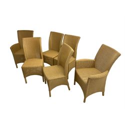 Lloyd Loom - set six (4+2) dining chairs