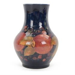 Moorcroft Pomegranate vase, with impressed and painted marks beneath, H18cm