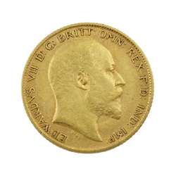 King Edward VII 1908 gold half sovereign
