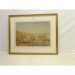  Kate E Booth (British fl.1850-1899): 'Runswick Bay', watercolour signed and titled 34cm x 49cm  