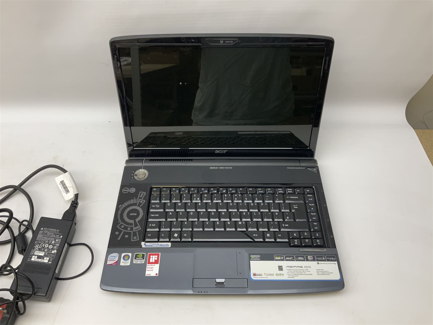 Acer Aspire 6935G laptop, with charger
