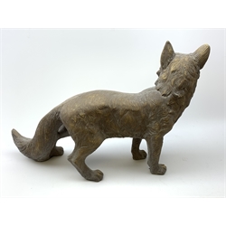  A composite figure modelled as a standing fox, approx L65cm.   
