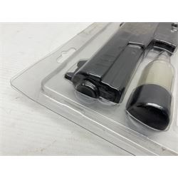 Marksman 1018 spring action BB pistol, serial no.121912951321, L27cm in original packaging with ball dispenser; and KWC .177 cal. CO2 revolver, serial no.31128882, L31cm (2)  NB: AGE RESTRICTIONS APPLY TO THE PURCHASE OF AIR WEAPONS.